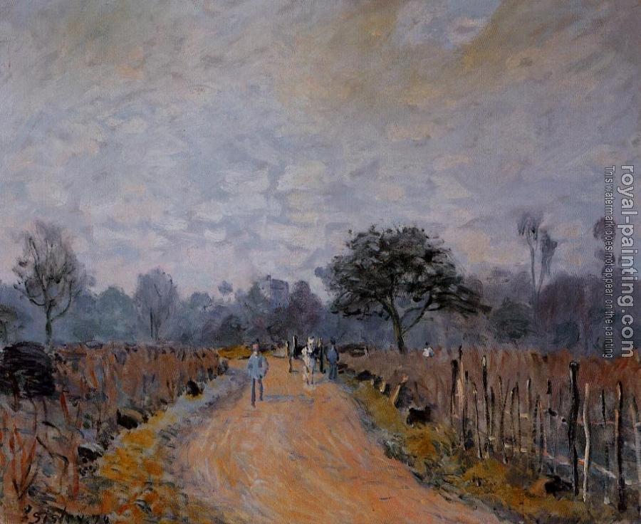 Alfred Sisley : The Road from Prunay to Bougival